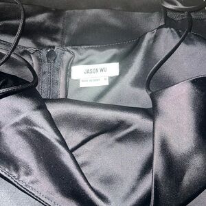 Jason Wu Black Satin Cocktail Dress